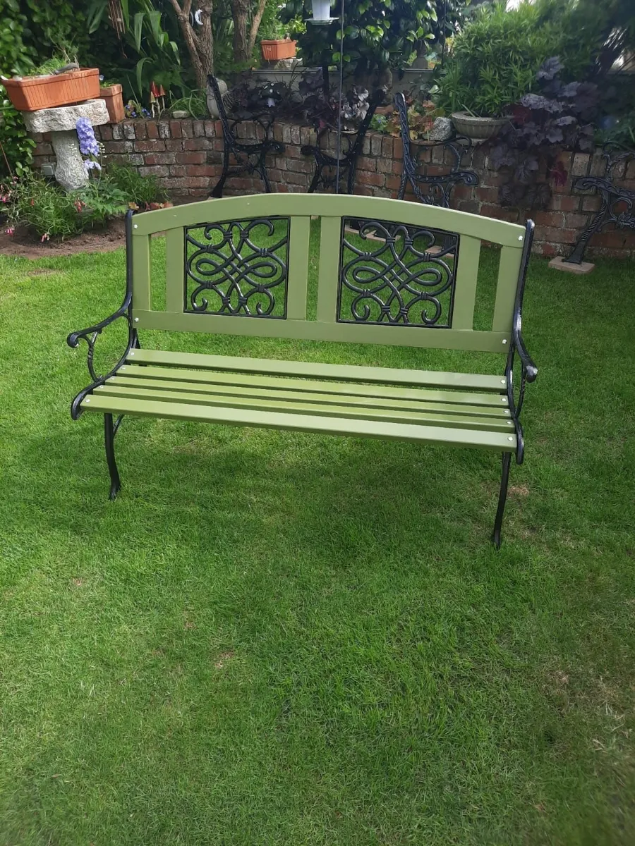 Garden Bench - Solid Cast Iron, Fully Restored - Image 2