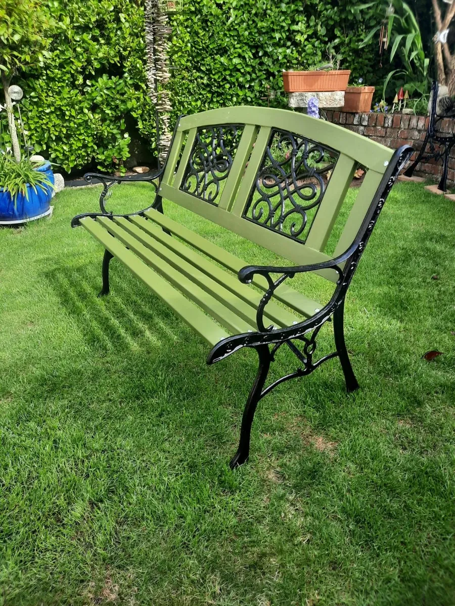 Garden Bench - Solid Cast Iron, Fully Restored - Image 1