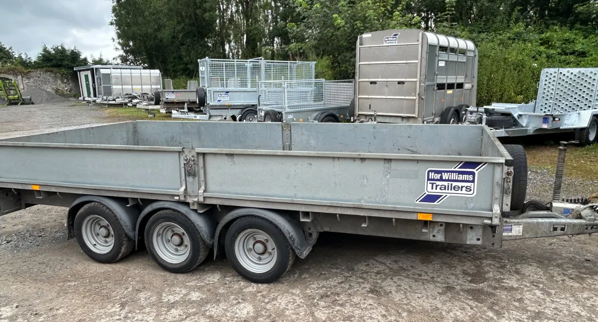 Ifor Williams LM146 Tri Axle Dropside Trailer - Image 1
