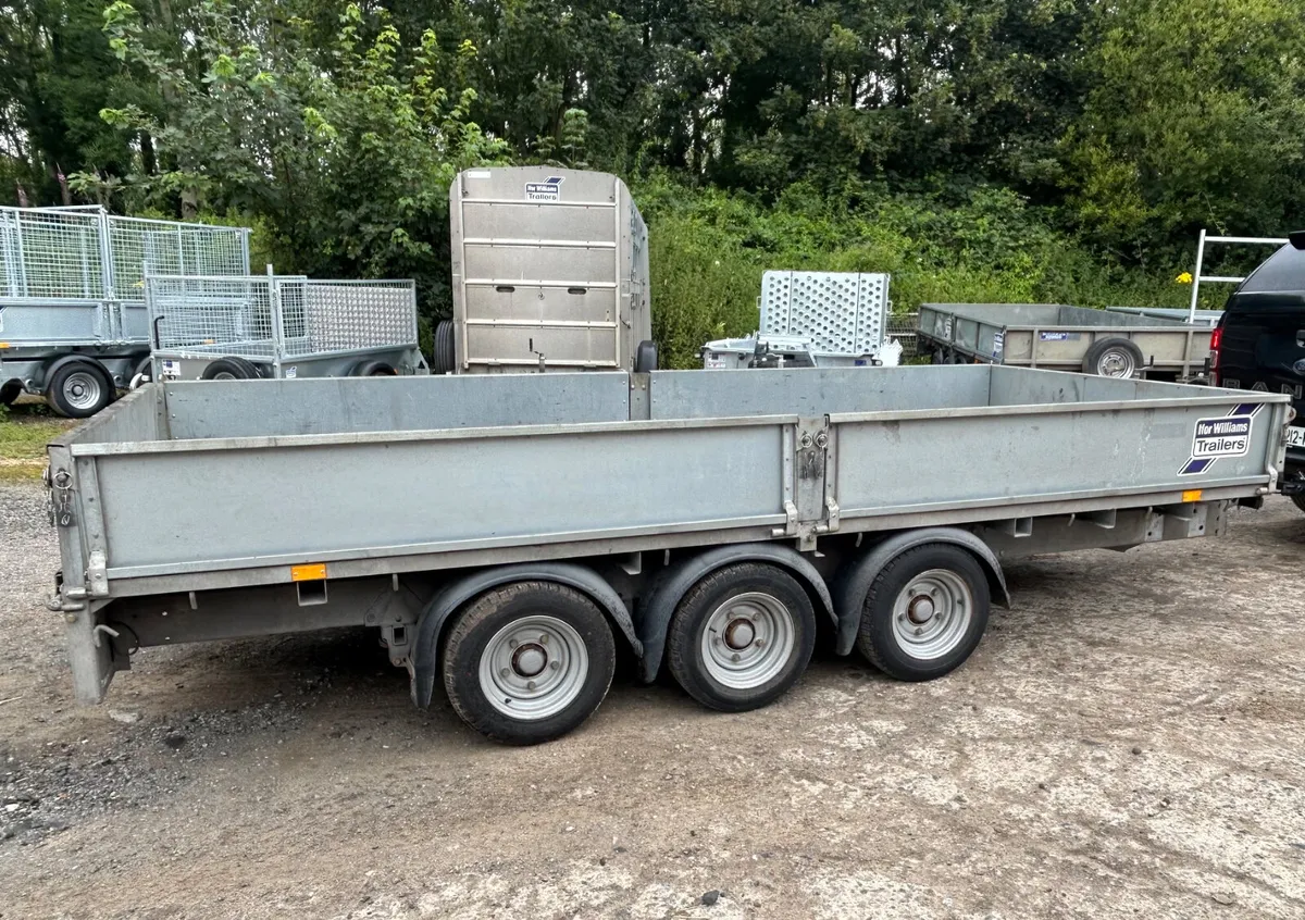Ifor Williams 14x6.6 Tri Axle Dropside Trailer - Image 1