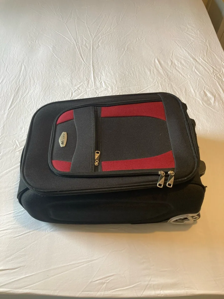 FREE Small black and red wheelie suitcase - Image 1