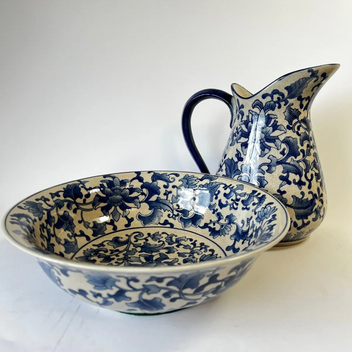 Wash basin and jug vintage ceramic - Image 2