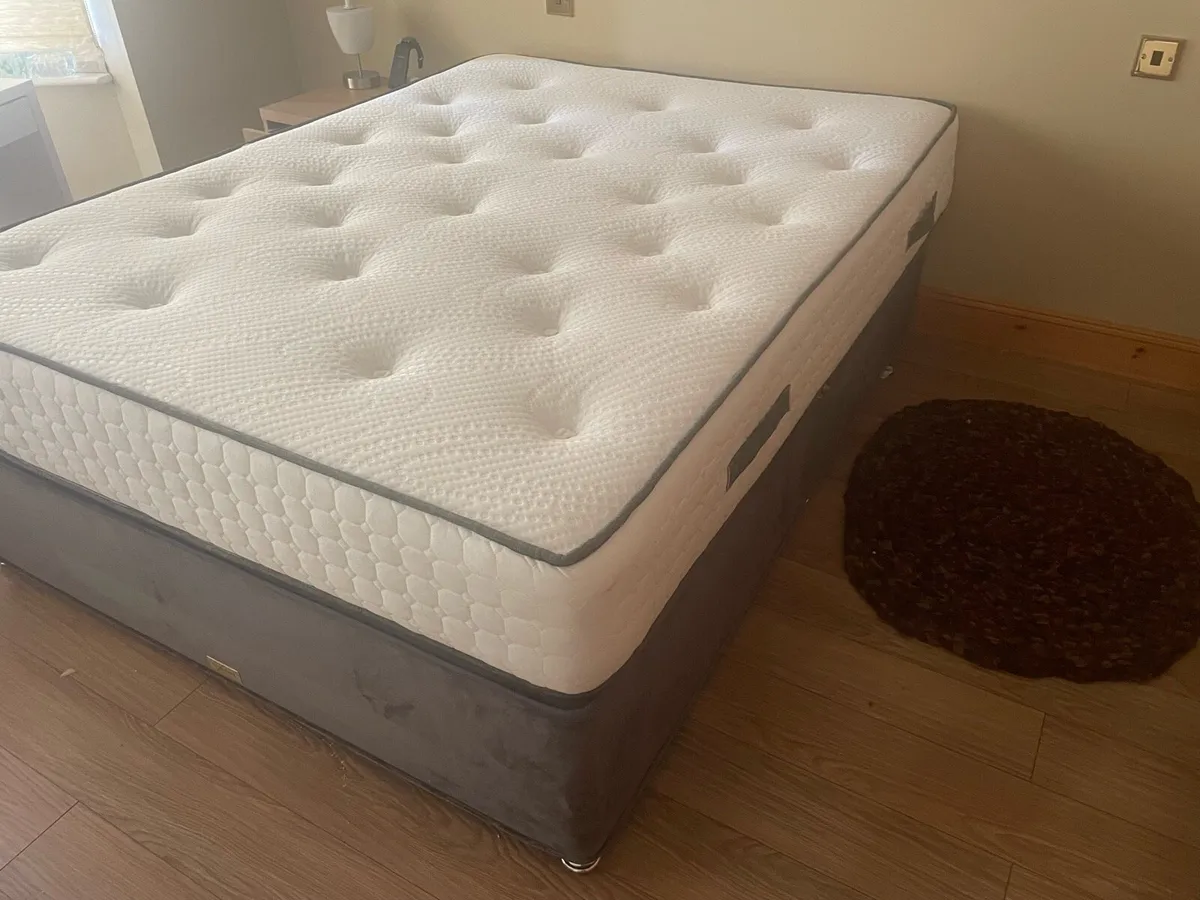 King size comfort bed and mattress. - Image 1