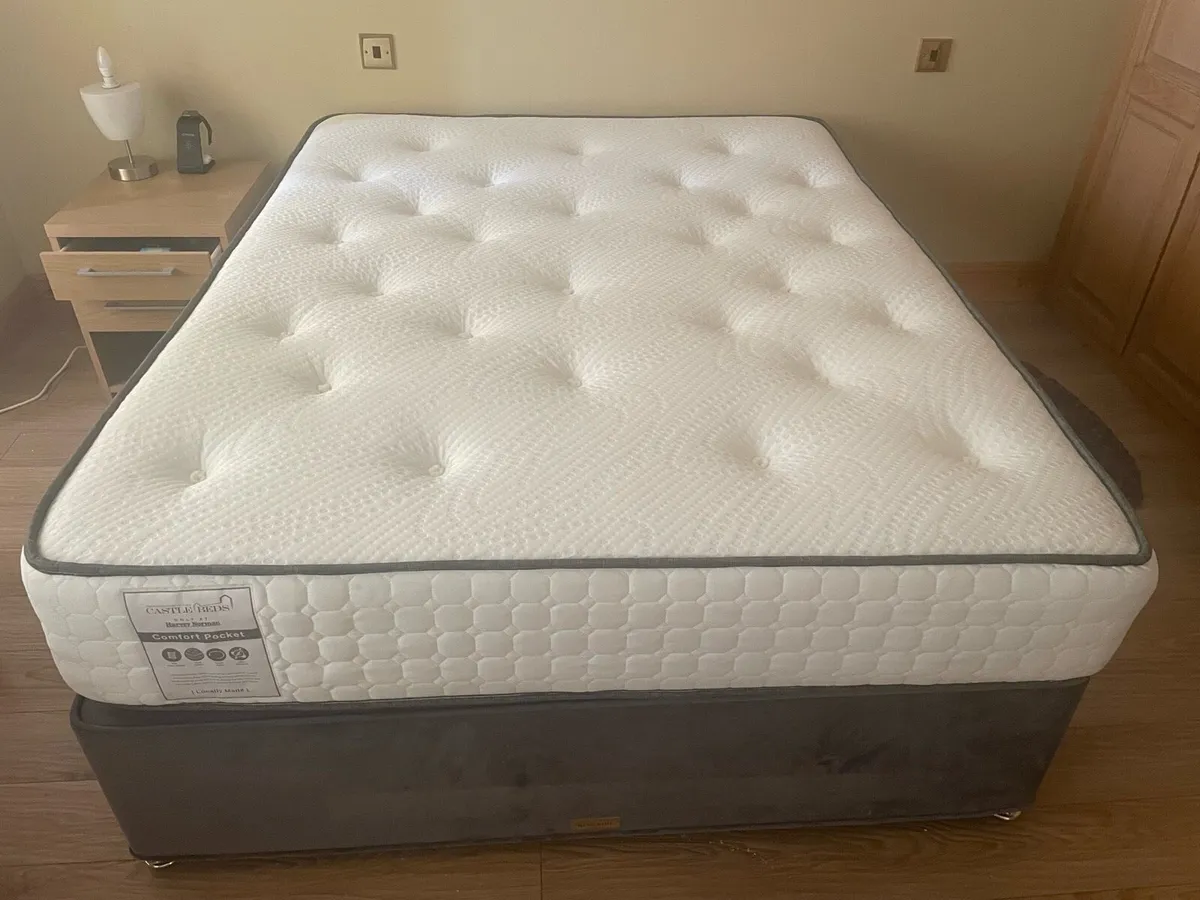 King size comfort bed and mattress. - Image 2
