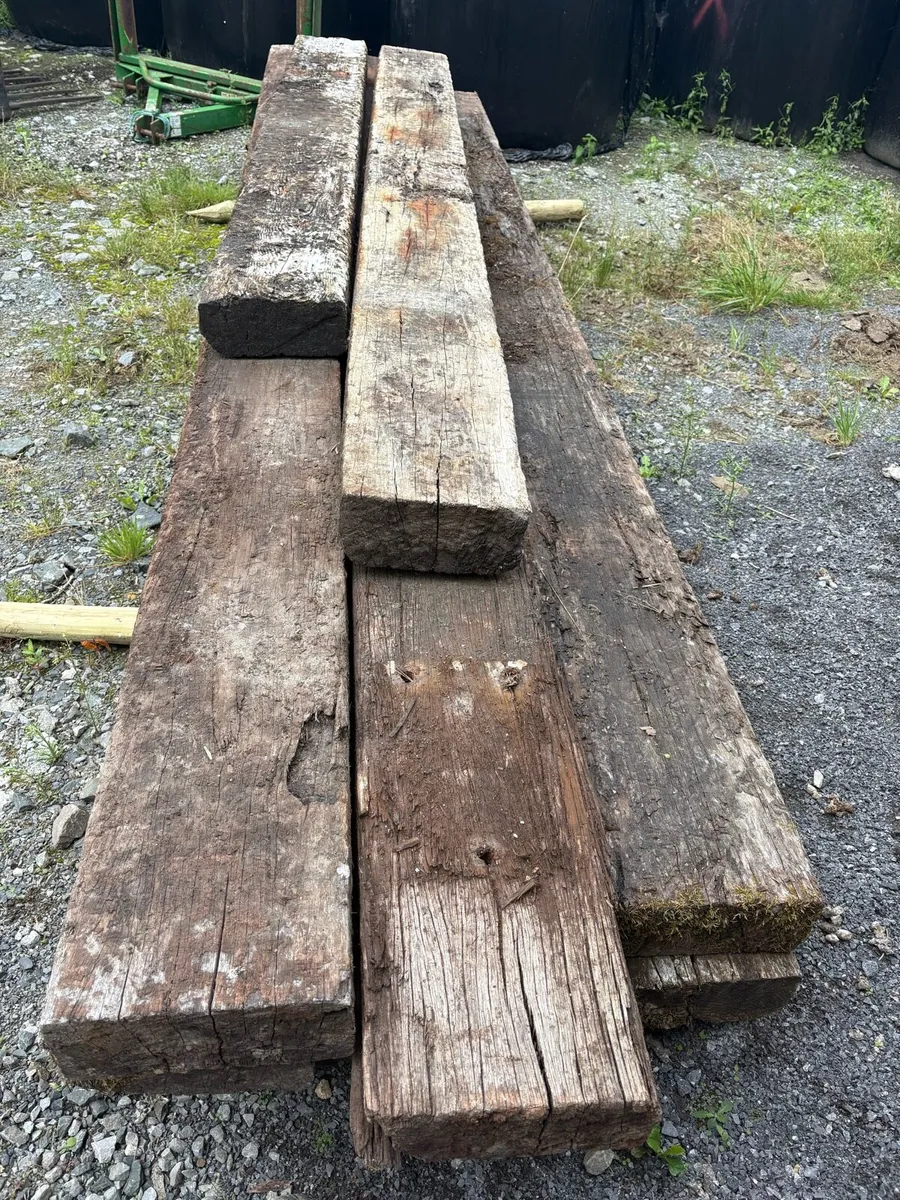 Railway timber beams - Image 1