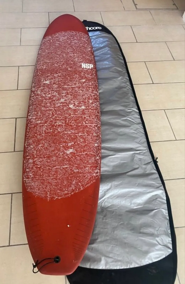 Protech Longboard 8ft Surfboard with bag - Image 1