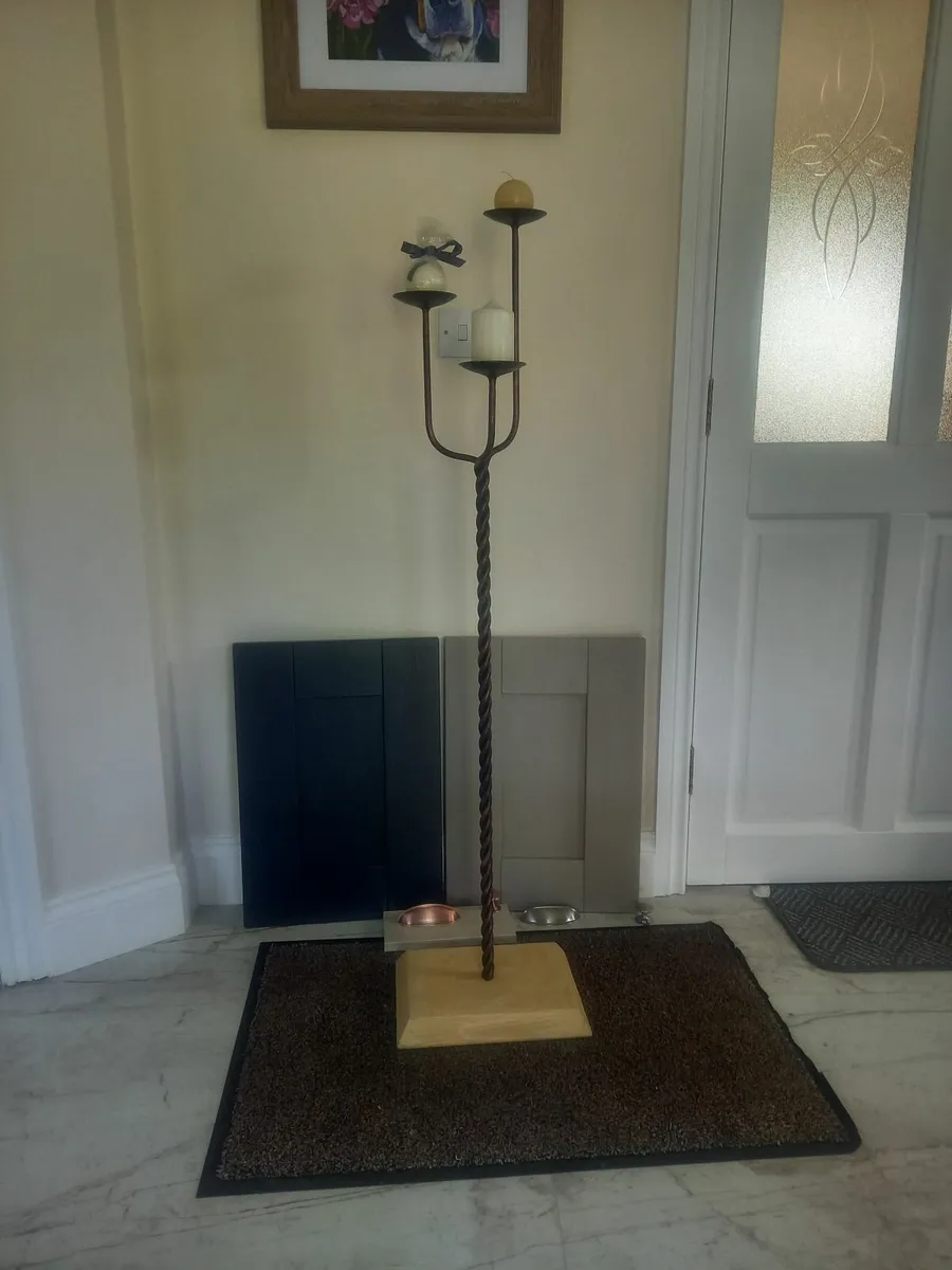 Tall copper candle stick - Image 2