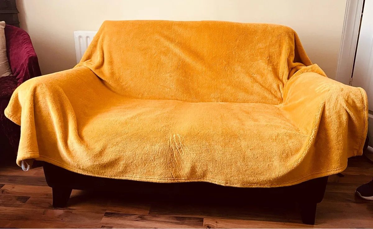 Bargain €15 3 piece brown faux leather suite - Image 4
