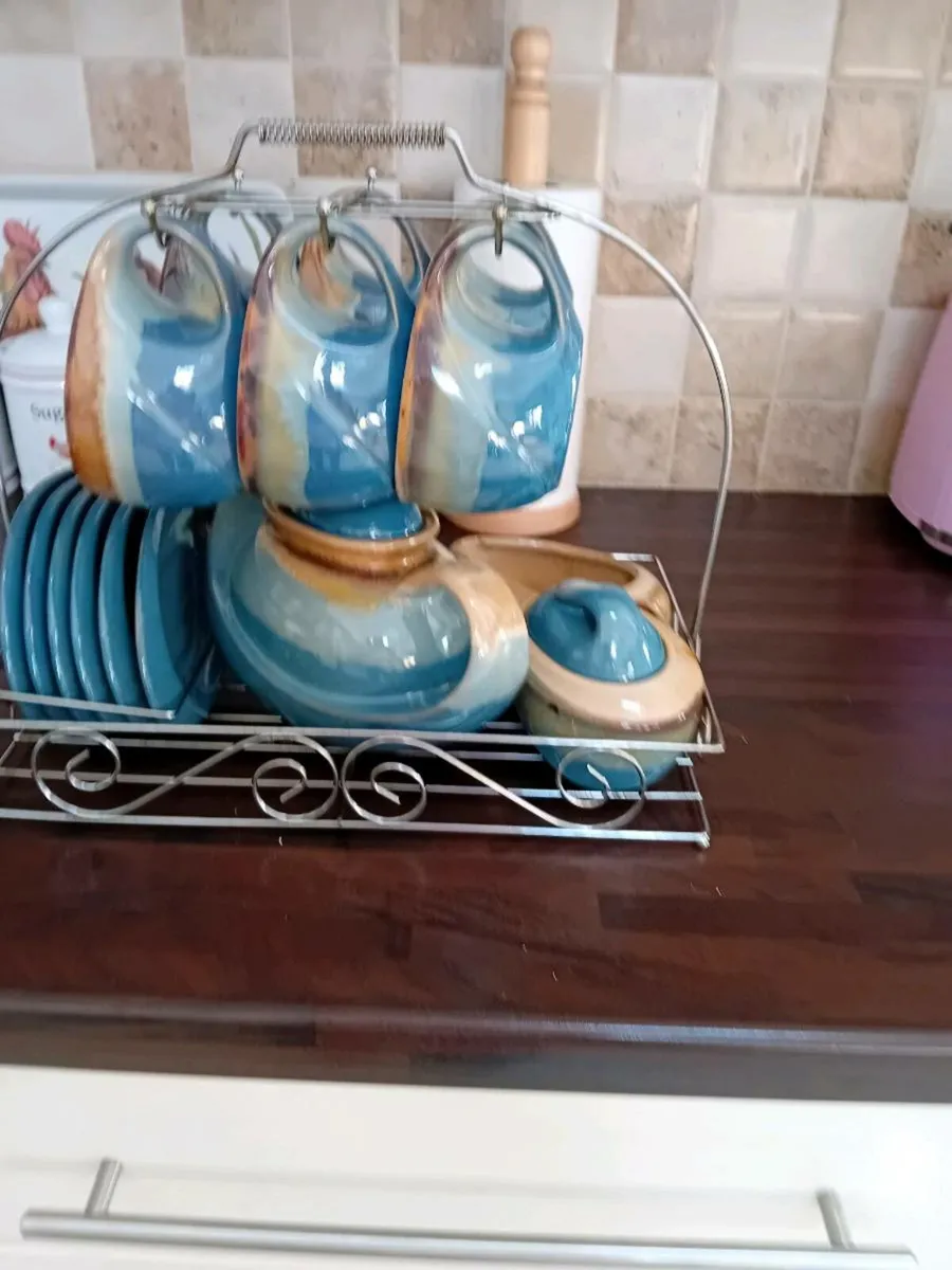 AUGHRIM POTTERY TEA SETS BY 4 SETS - Image 1