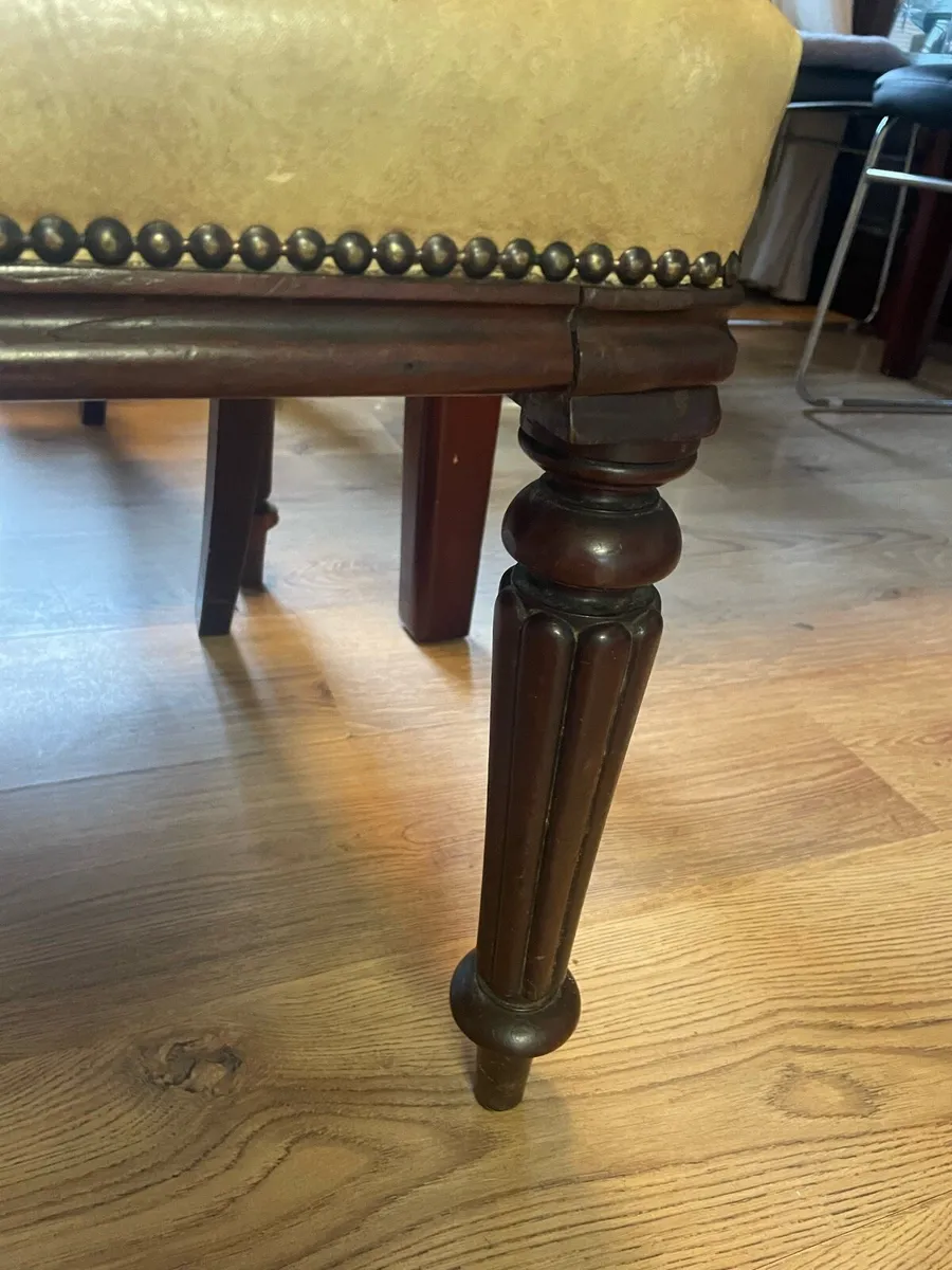 Antique heavy solid chairs - Image 3
