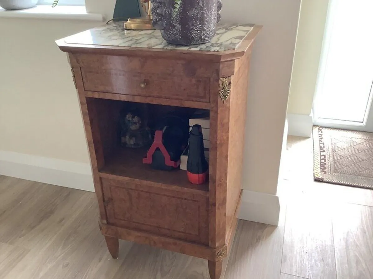 Antique French Classic Bedside/Lamp Table 1800s - Image 1