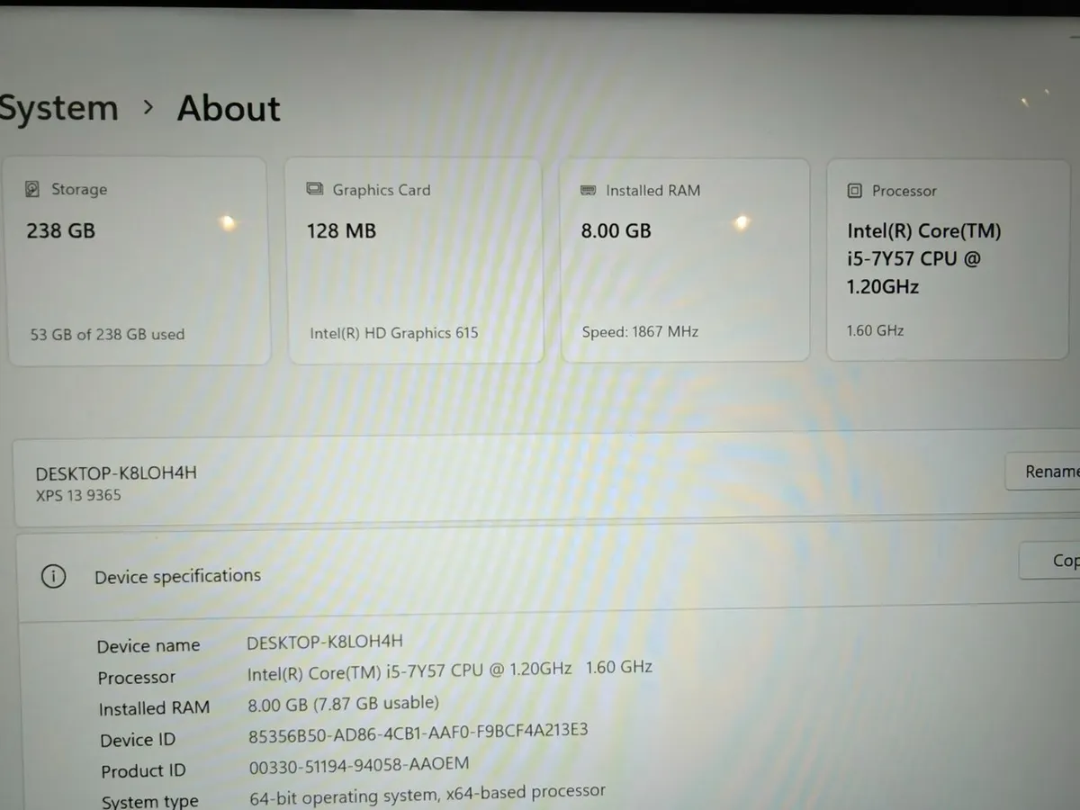 Dell XPS 13 9365 2-in-1 | Intel i5 | 8GB | 256GB | - Image 3