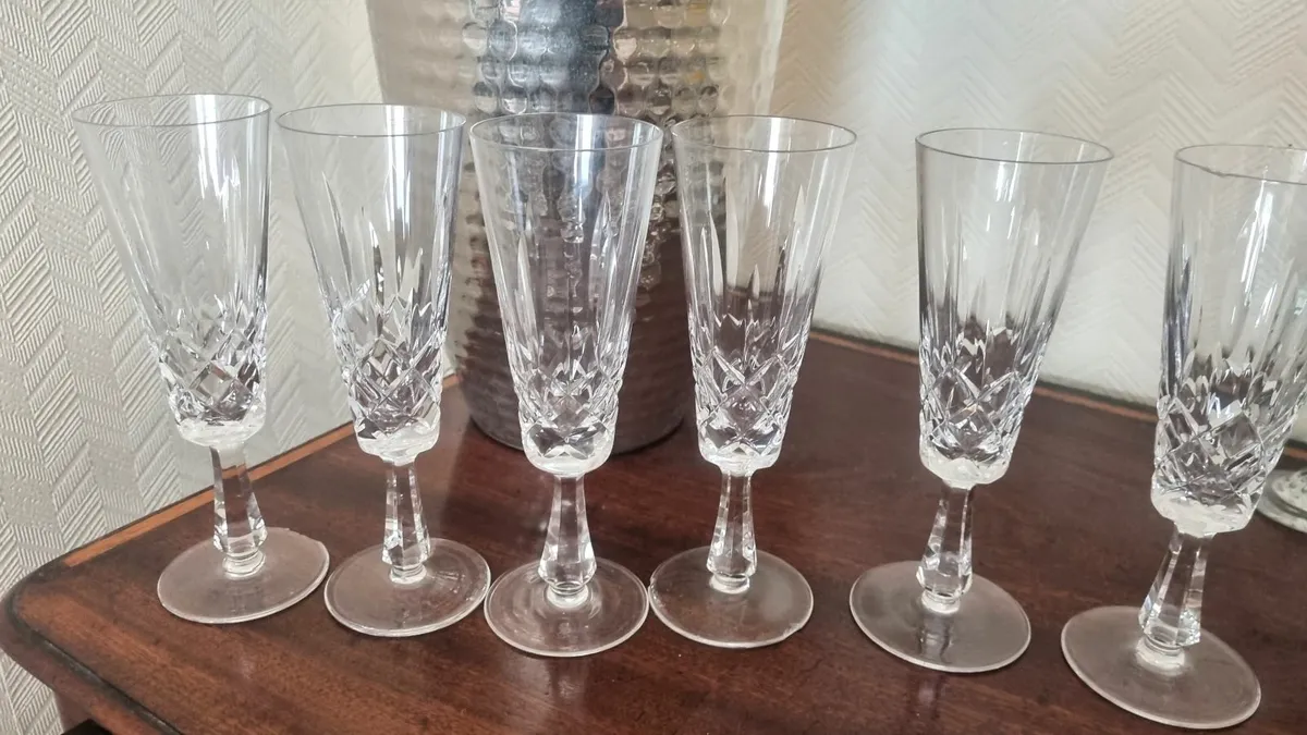 Vintage Waterford Crystal Champagne Glasses 6 - Image 1