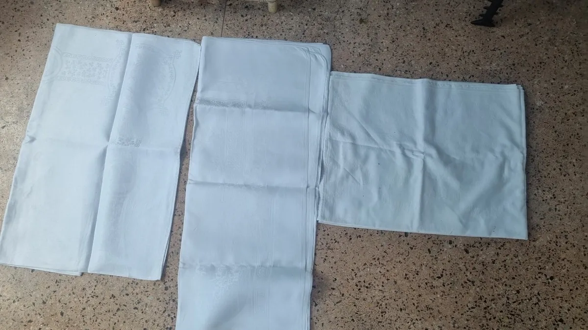 Vintage Irish Linen Table cloths - Image 1