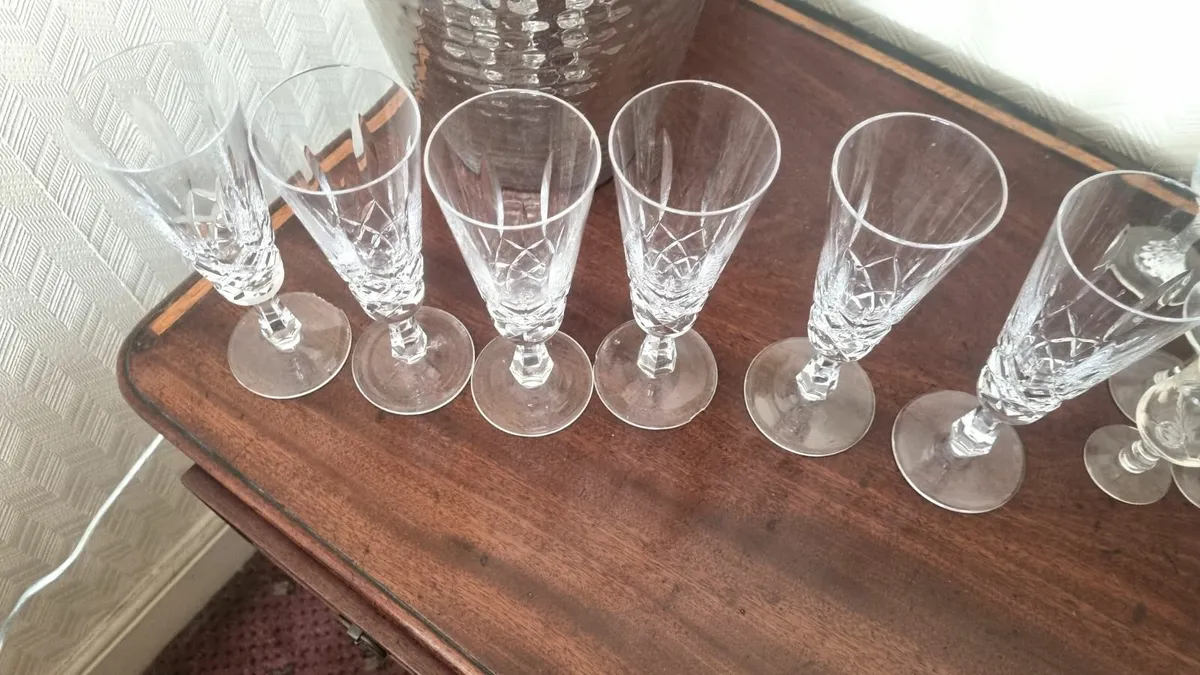 Vintage Waterford Crystal Champagne Glasses 6 - Image 2