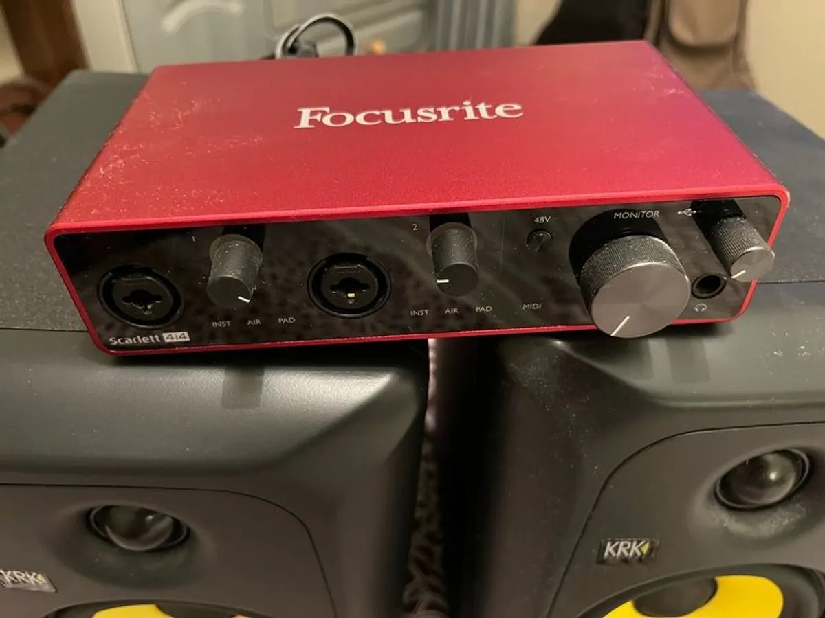 KRK Active Speakers & Focusrite Scarlett 4i4 - Image 2