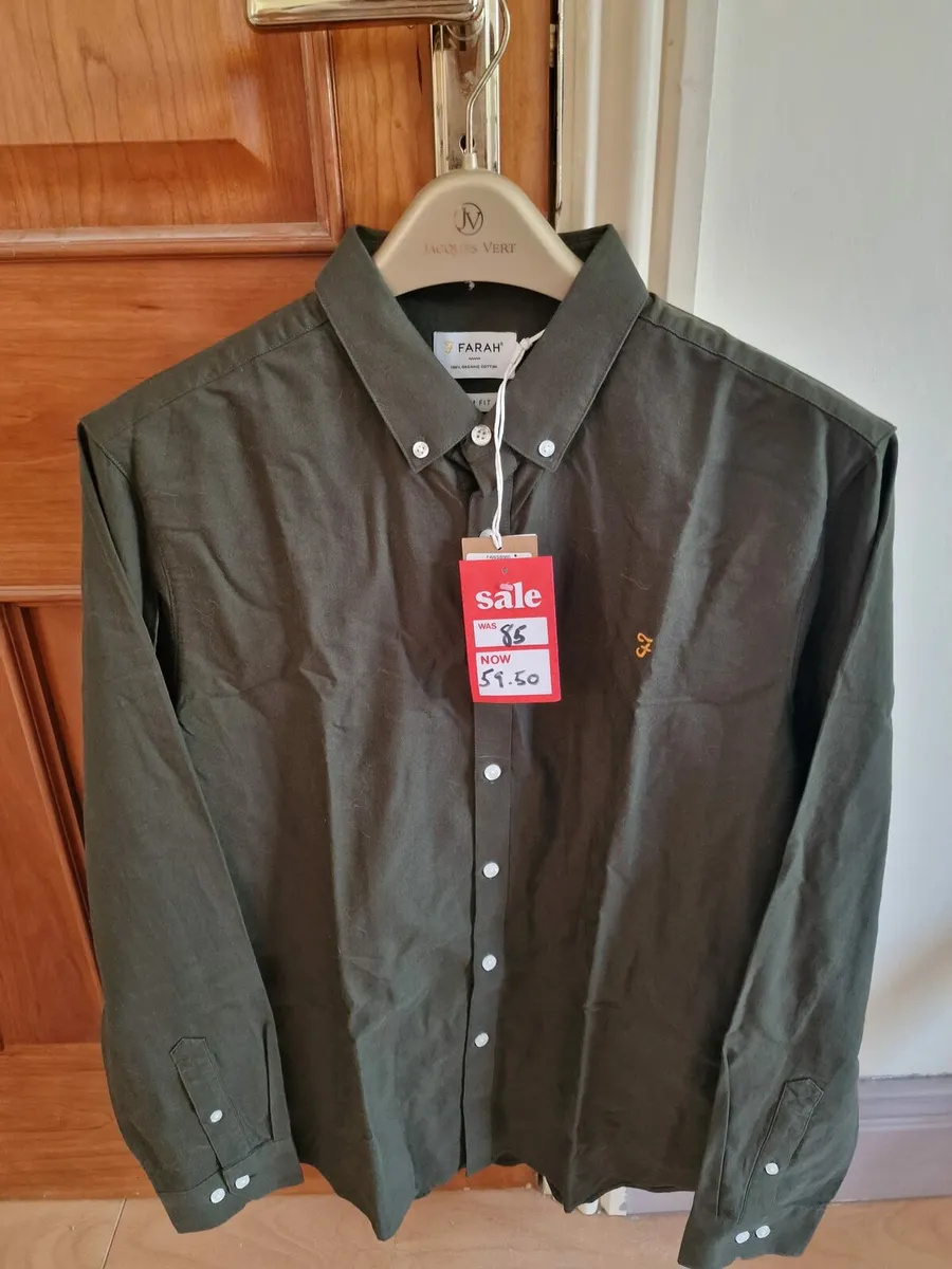 NOT WORN Farah Medium Slim Fit Cotton Shirt - Image 1