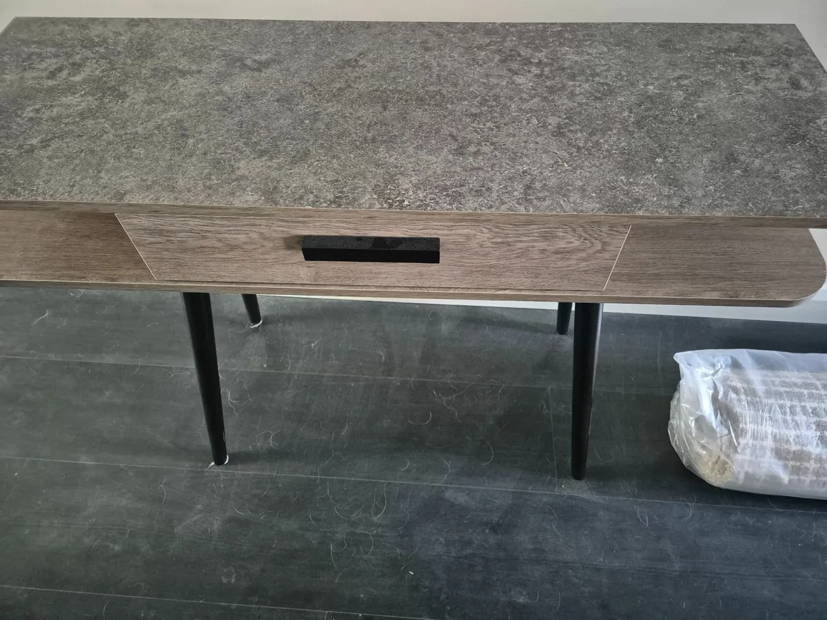 Grey wooden console - Image 1