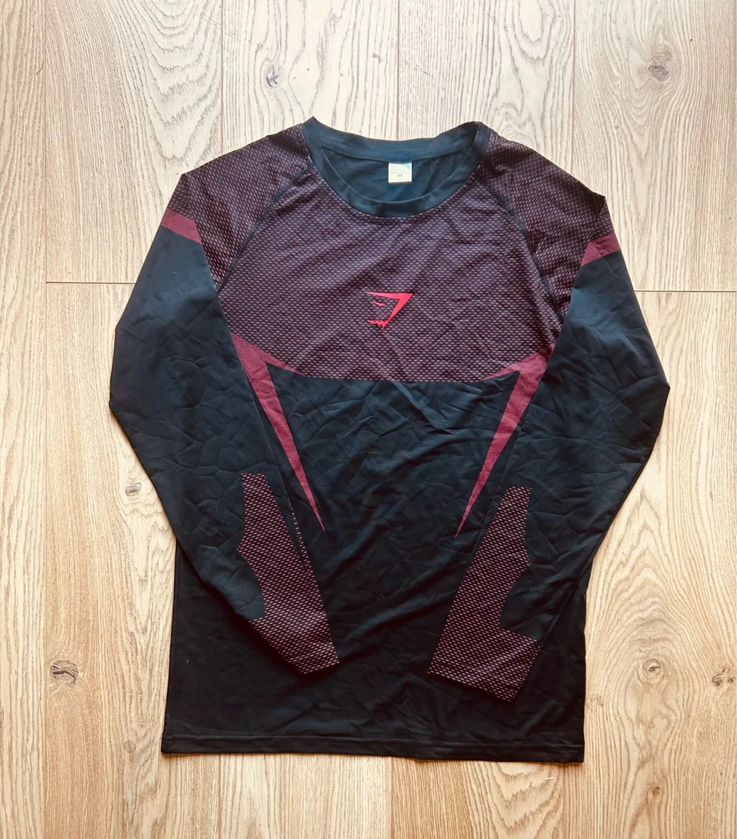 Gymshark Onyx V5 T-Shirt Black/Carmine Red S - Image 1
