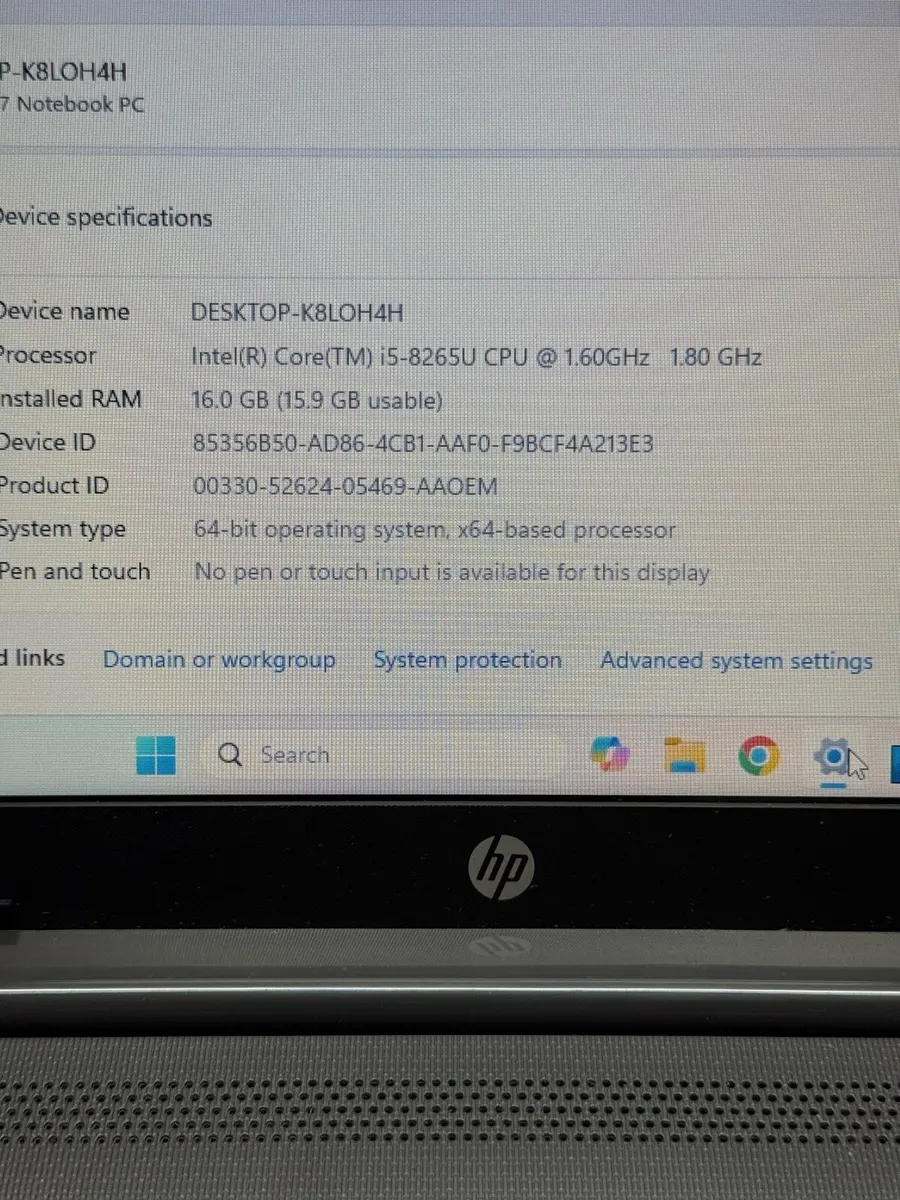 HP laptop i5 pro 16-256 win 11 pro - Image 4
