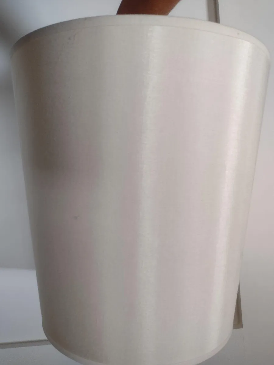 Tall silky cream lamp shade H34cm - Image 2
