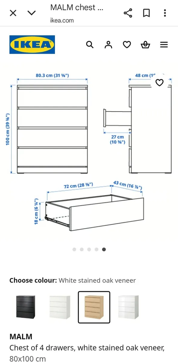 Malm chest Drawers - Image 3