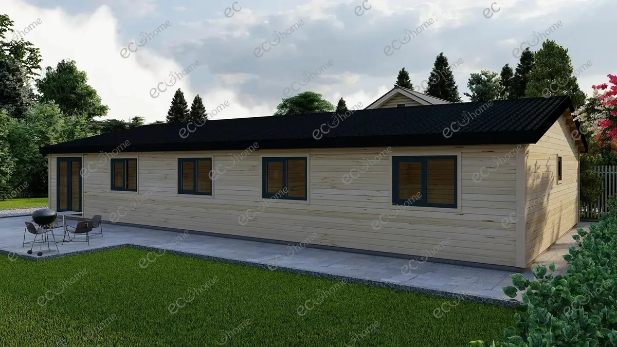 ECOHOME Log Cabins 5 Bed 8m x 16m Modular Home - Image 3