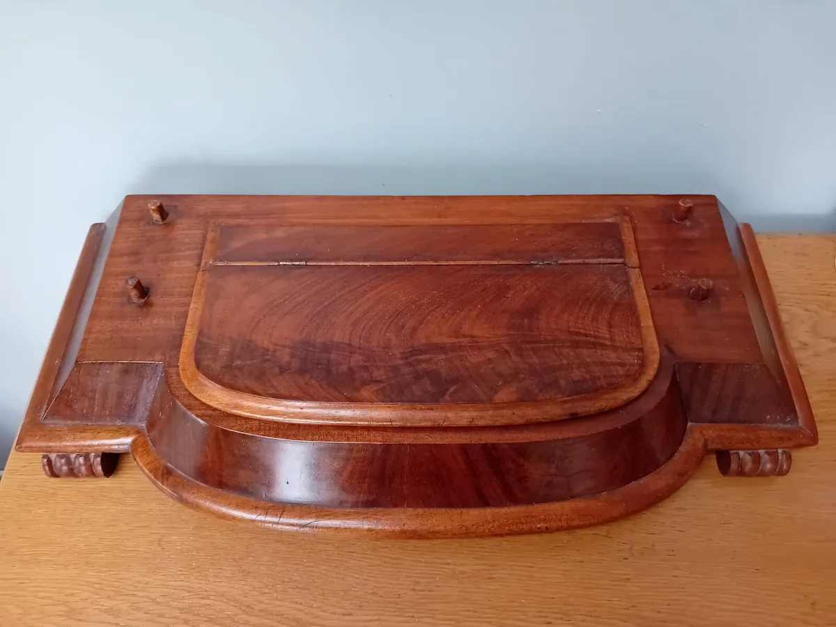 Antique Rosewood mirror and jewellery box - Image 2