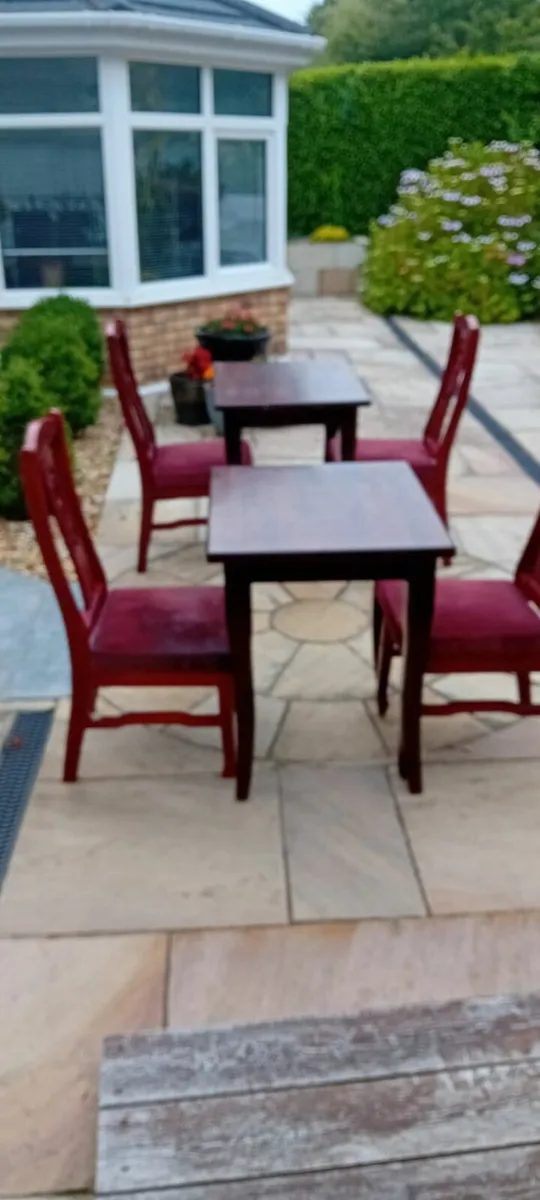 2 Tables and 4 Chairs - Image 1