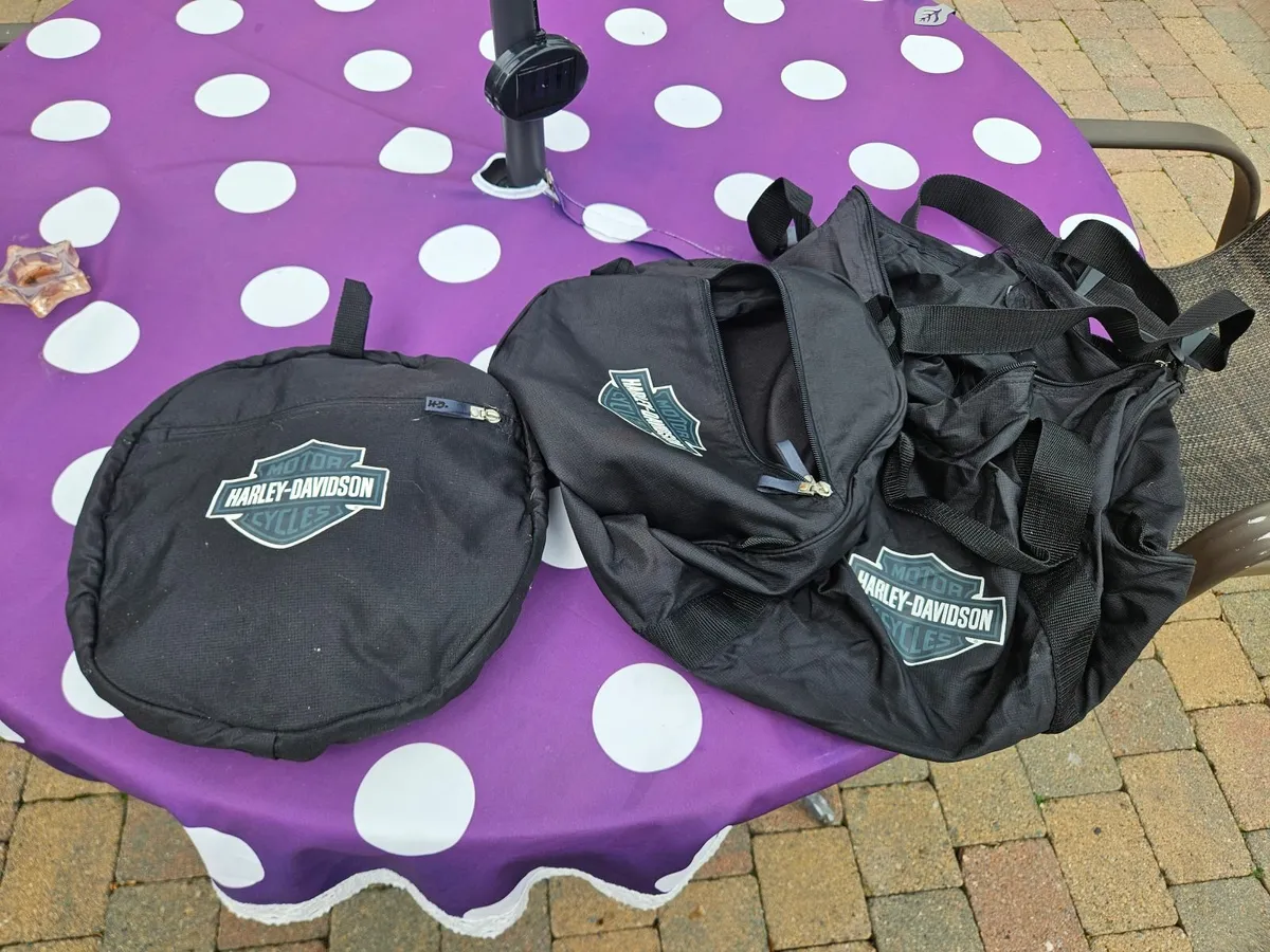 2 x Harley Davidson Motorcycle Black Bags