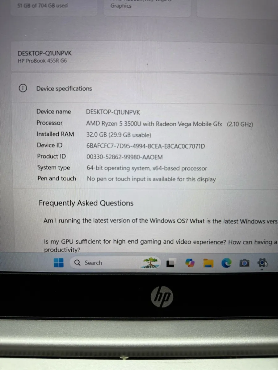 Hp laptop 32gb ram 256ssd windows 11 - Image 4