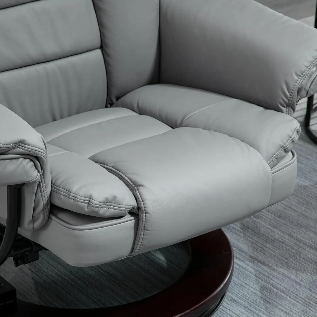 HOMCOM Recliner Chair With footstool, Recliner Arm - Image 3