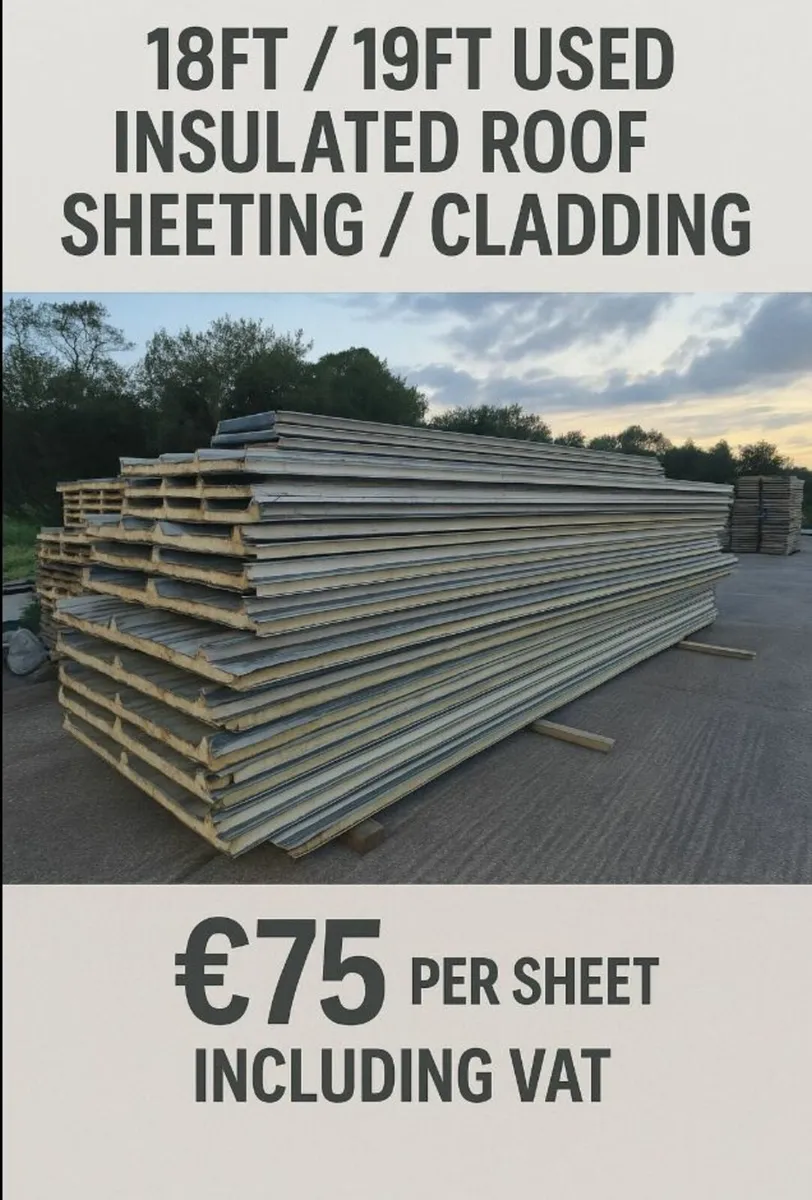 Used 18/19ft Insulated Roof Panels - Image 1