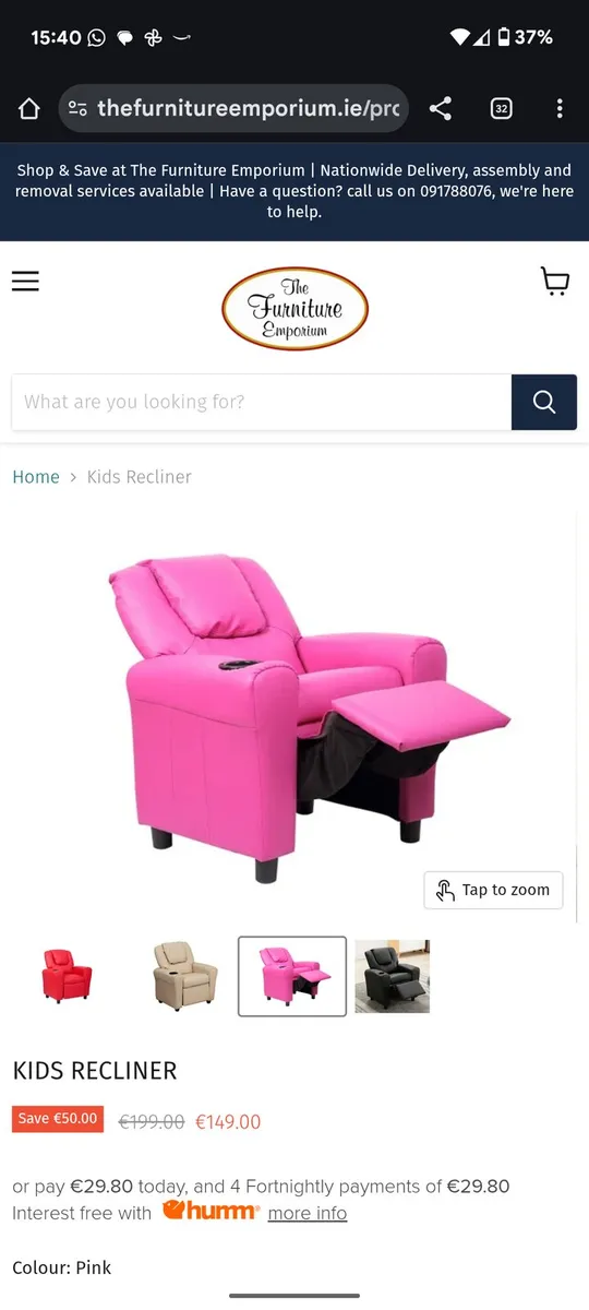 Kids recliner chair - Image 1