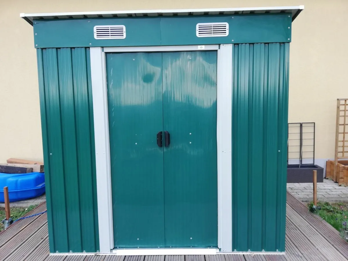 Metal Tool Shed with Base - Image 4