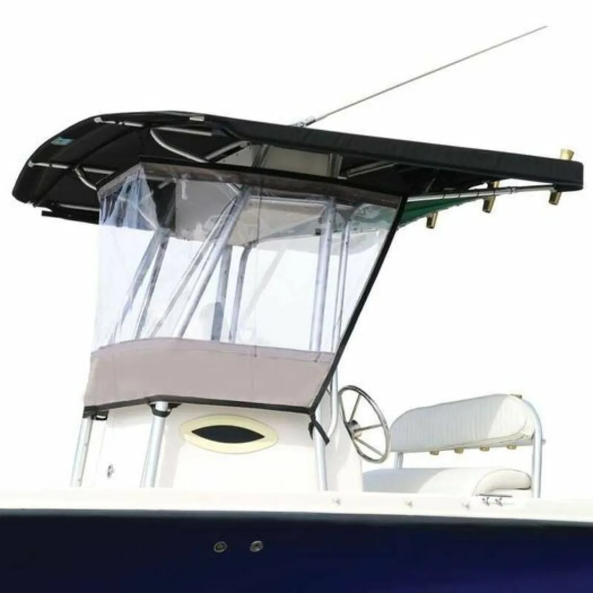 T-Top Enclosure Console Spray Shield Boat Weather - Image 1