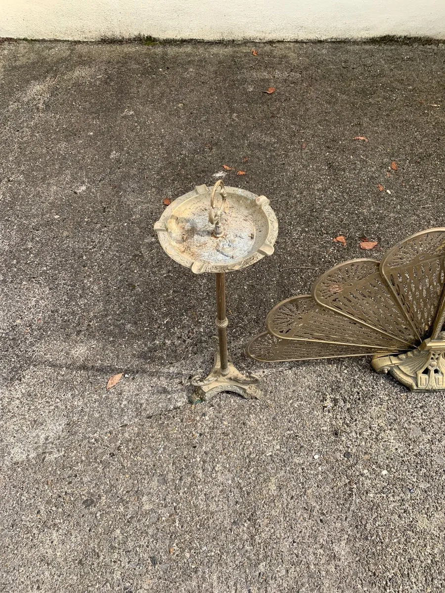 Peacock Fire Screen and ash tray - Image 3