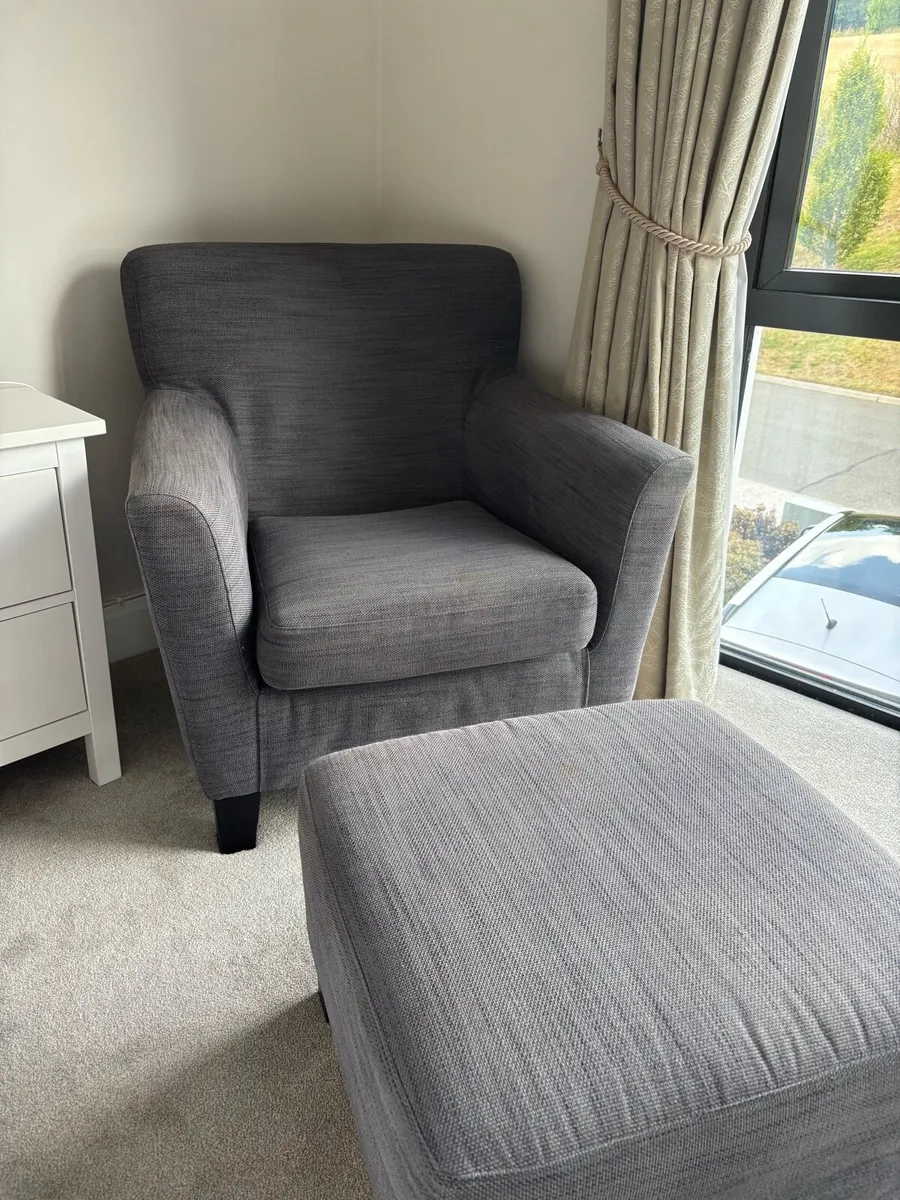 Armchair & Footstool - Image 1