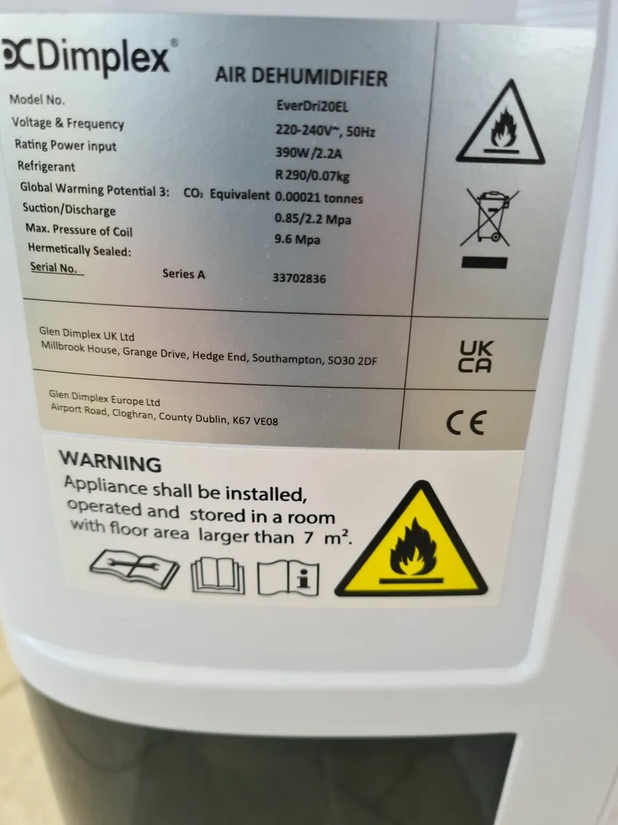 Dimplex Dehumidifier Everdri Model 20L - Image 4