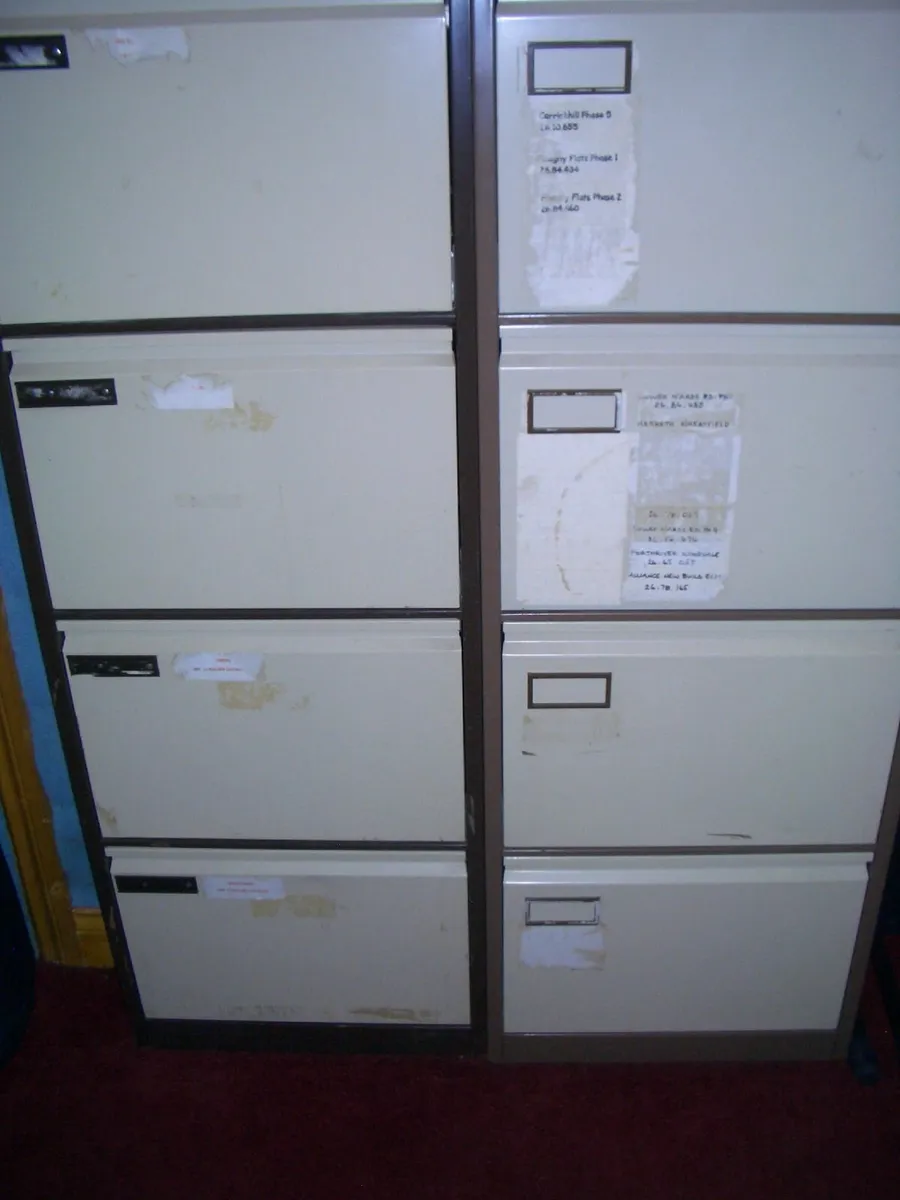 Two 4 Drawer Steel Filing Cabinets