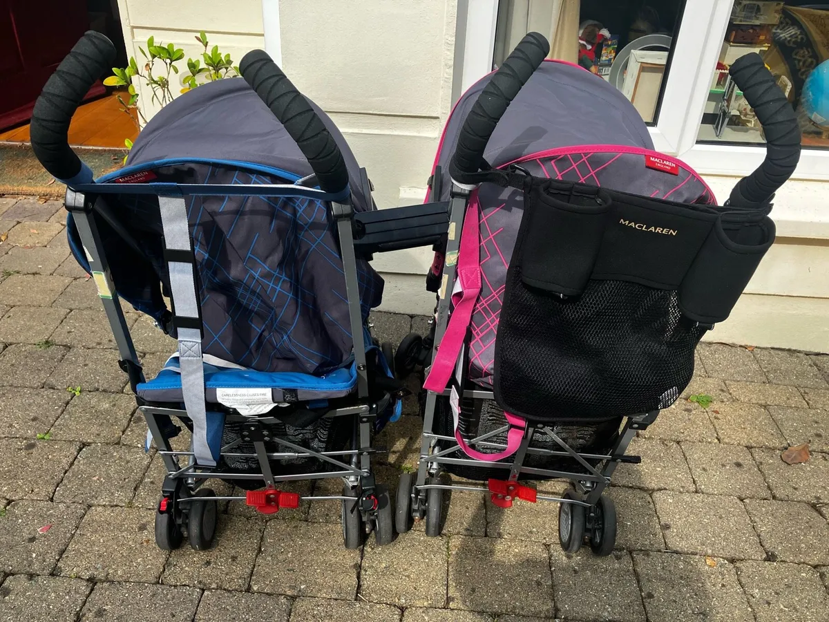 2 Maclaren buggies - connect together for twins - Image 3