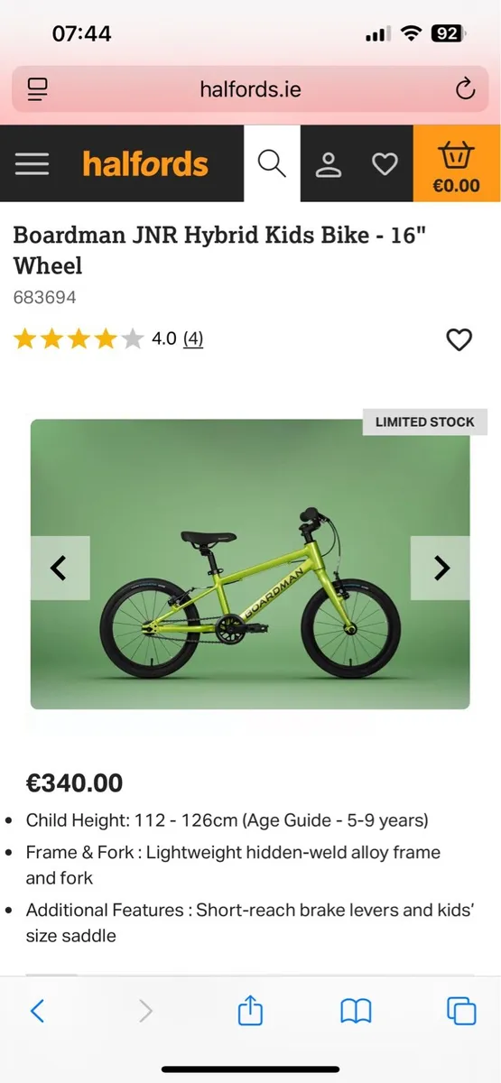 Kids bike Boardman 16” - Image 4