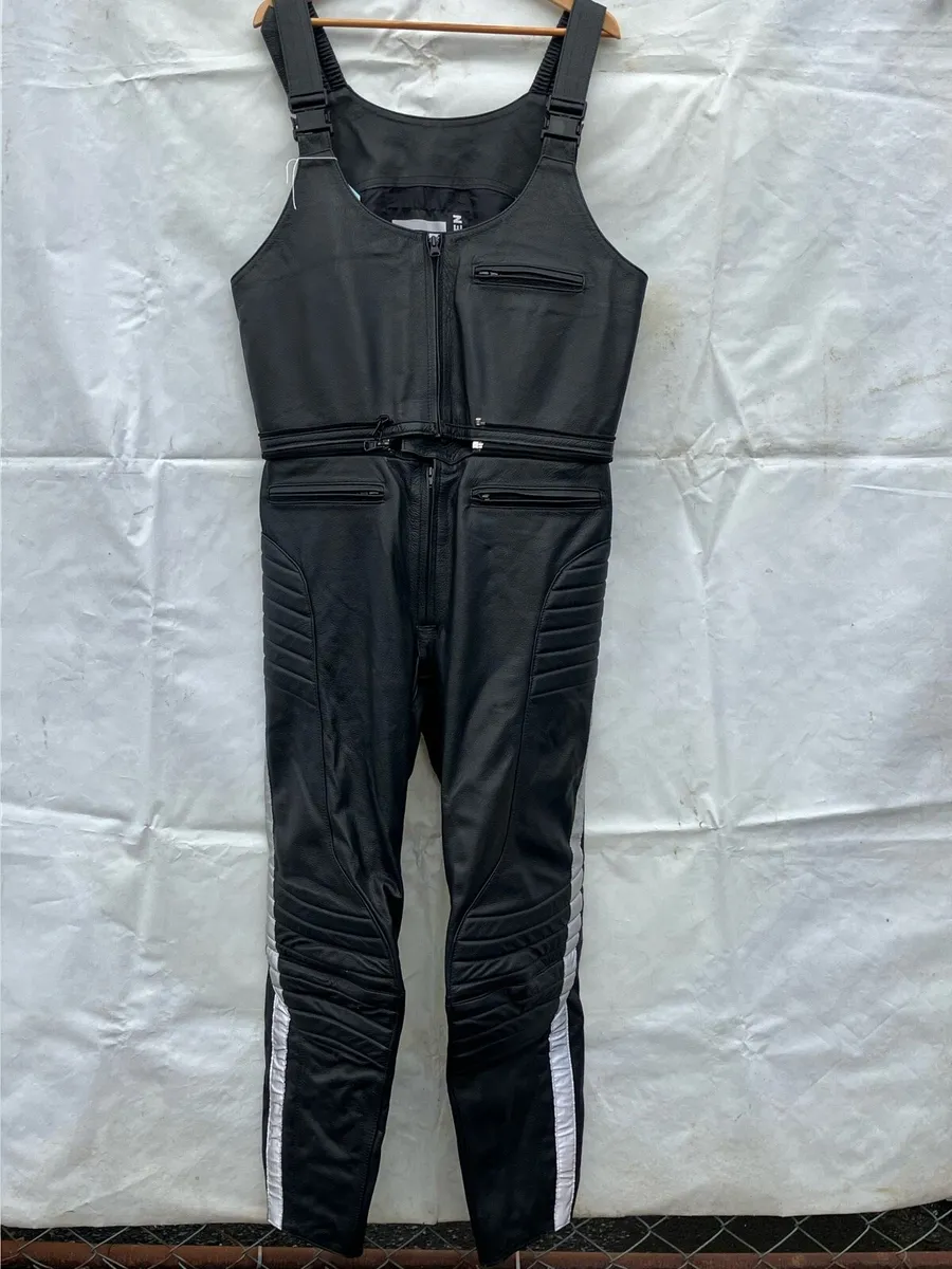 Dutch Police Two Piece Leather Motorcycle Suit - Image 1