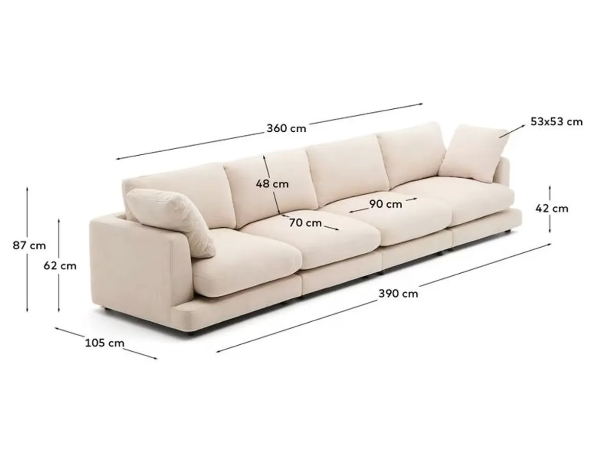 Gala sofa from  kave home ( 360cm combined length) - Image 2