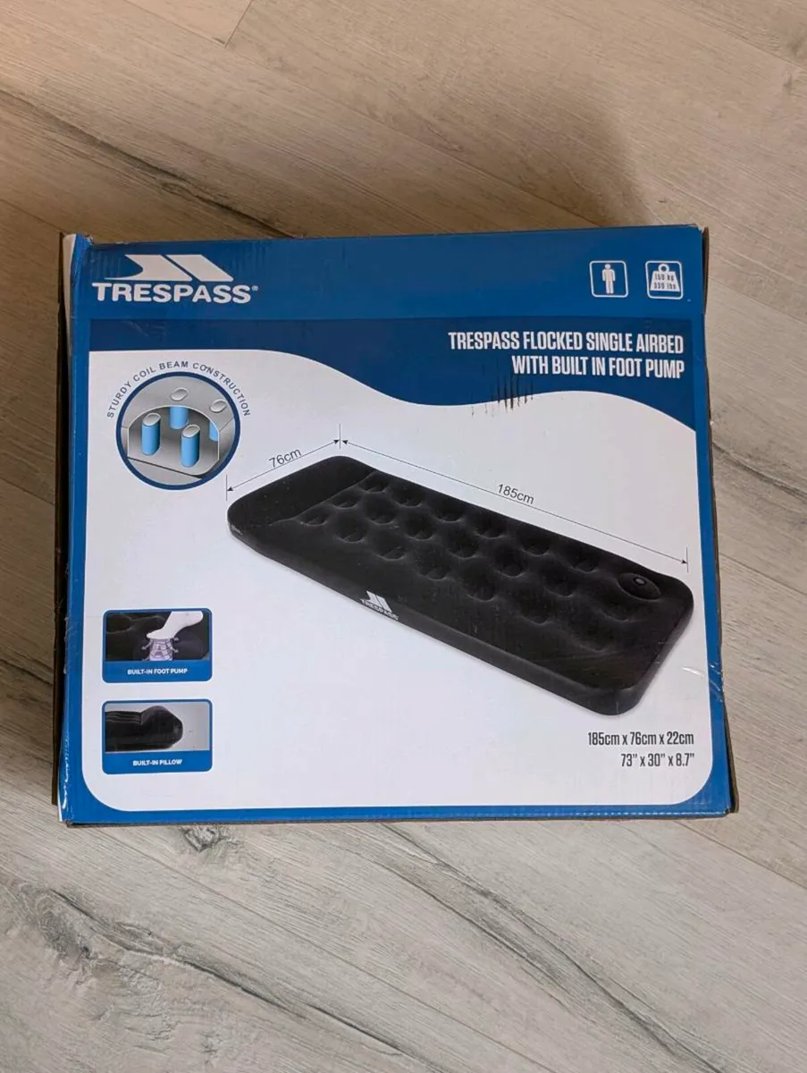 Double & single inflatable beds plus air pump - Image 2