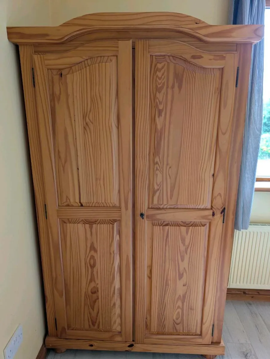 Two solid wood wardrobes - Image 1