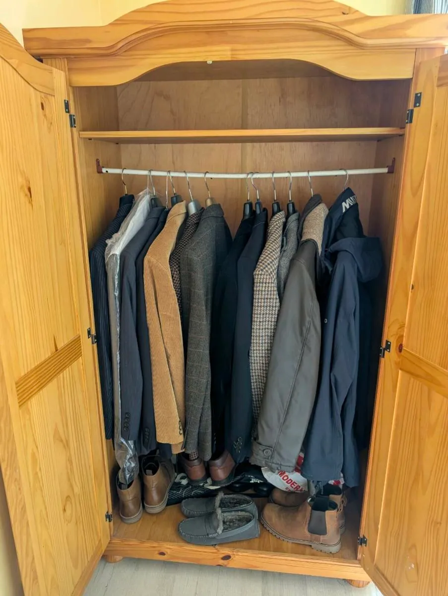 Two solid wood wardrobes - Image 2