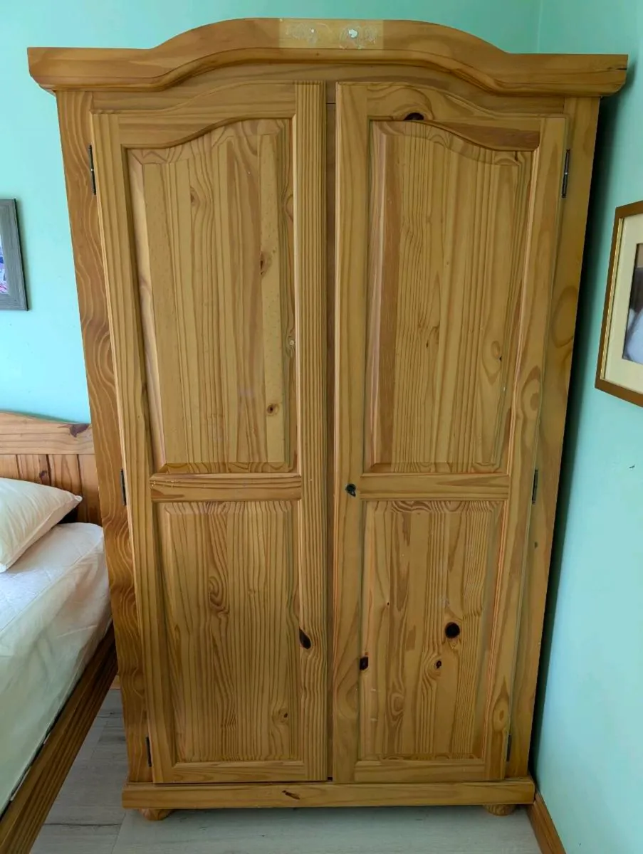 Two solid wood wardrobes - Image 3