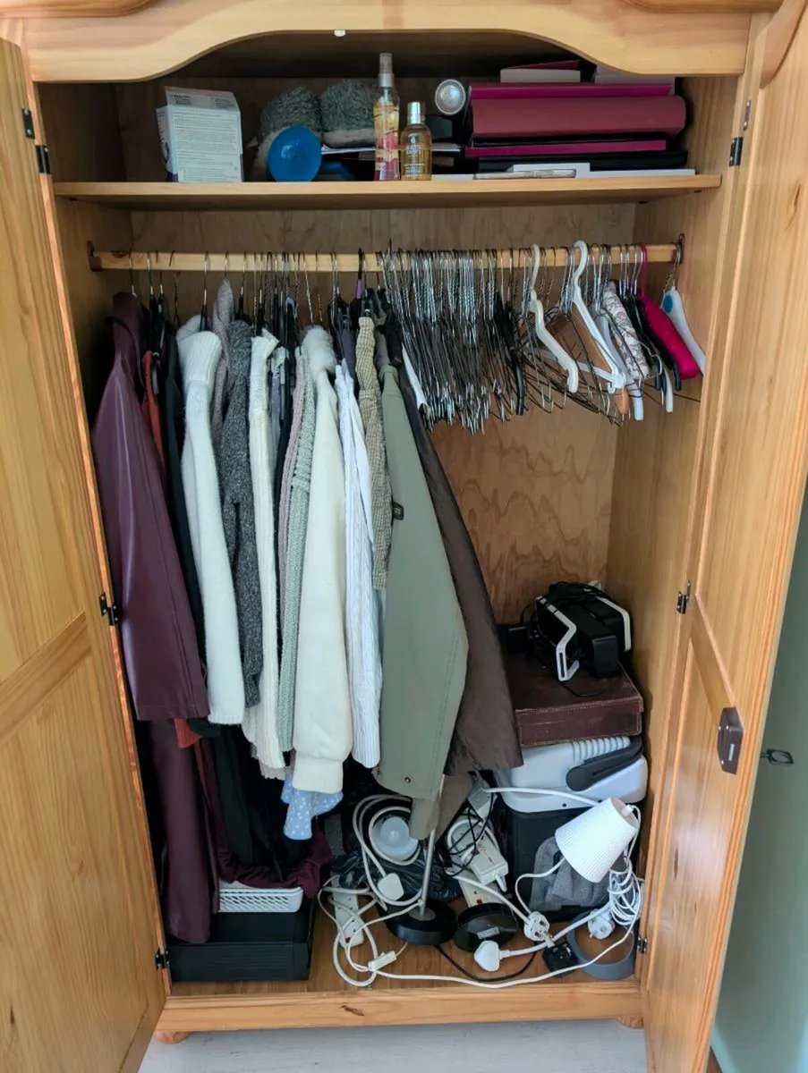 Two solid wood wardrobes - Image 4
