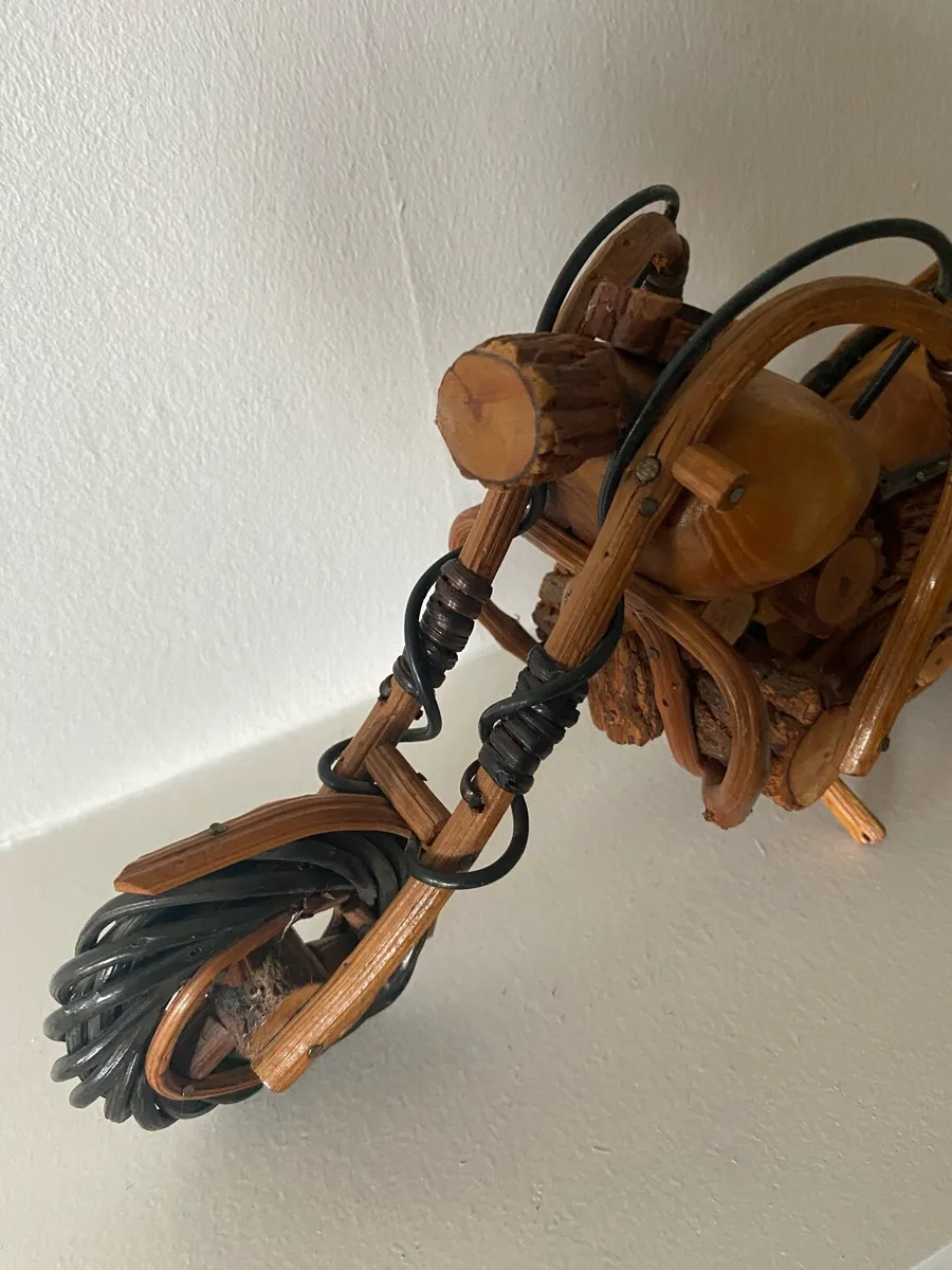 Handcrafted Harley Style Timber Motorbike - Image 2